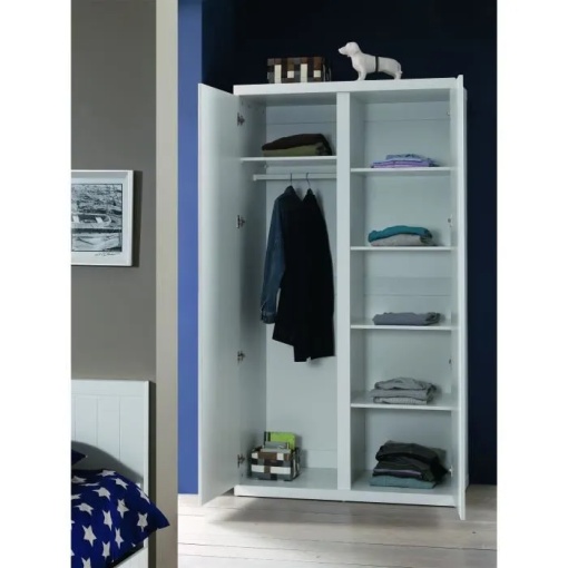 Bară Suplimentară pentru Haine Lara, Compatibilă Dulap 2 Uși, Alb – Vipack