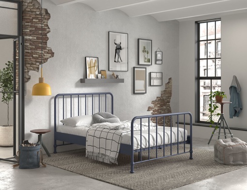 Pat Metalic, Albastru Denim, 140 x 200 cm (Metal) – BRONXX – Vipack