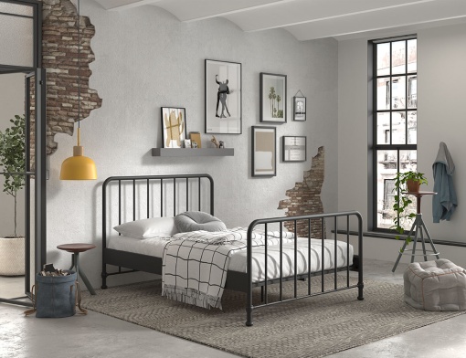 Pat Metalic, Negru, 140 x 200 cm (Metal) – BRONXX – Vipack