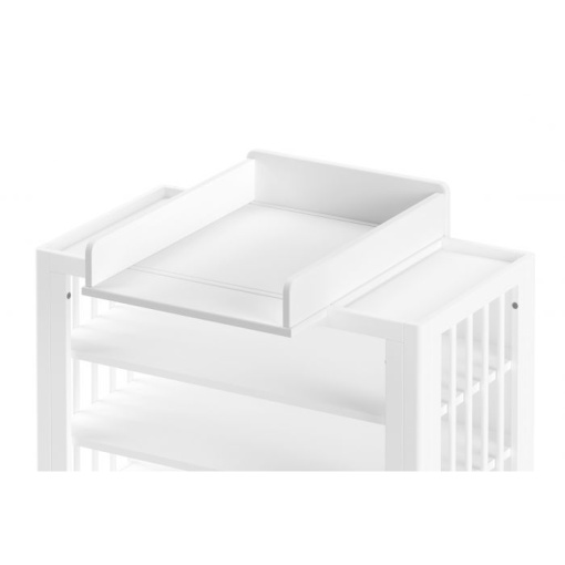 Masă de Înfășat/Extensie pentru comoda Forrest Beech, din Lemn Masiv de Fag, Alb – Vipack
