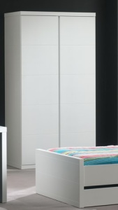 Dulap Lara cu 2 Uși, pentru Camera Copii, Alb – Vipack - Img 1