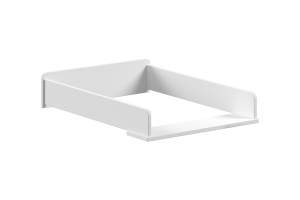 Masă de Înfășat/Extensie pentru Comodă AMORI, Alb (Pin Masiv și MDF), Design Romantic – Vipack - Img 2