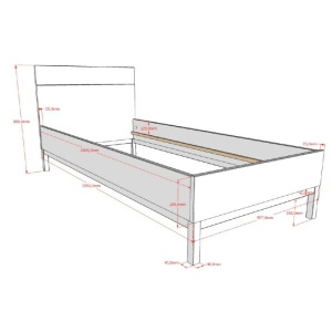 Pat Individual EVA 90x200 cm, pentru Camera Copii, Alb – Vipack - Img 3