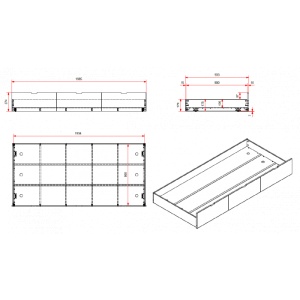Pat pentru copii MARGRIT, 90 x 200 cm, alb cu tonuri naturale, cu 3 sertare pentru depozitare – Vipack - Img 4