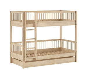 Pat Supraetajat Forrest Beech 90x200 cm, pentru Camera Copii, din Lemn de Fag, cu Sertar Inclus – Vipack - Img 4