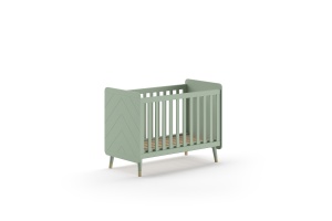 Pătuț pentru Bebeluși, 60x120 cm, Verde Olive (MDF) – Billy – Vipack - Img 2