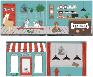 PINO PAT SEMI-INALT și perdea Pet Shop. - Img 5
