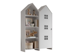 Set 2 Dulapuri pentru Copii Căsuță, Alb, (MDF) – CASAMI BRUGES – Vipack - Img 2