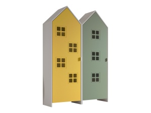 Set 2 Dulapuri pentru Copii Căsuță, Galben și Verde, (MDF) – CASAMI BRUGES – Vipack - Img 2