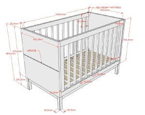 Set Mobilier Cameră Copii EVA: Pătuț 60x120 cm, Comodă cu 3 Sertare și Masă de Înfășat, Alb – Vipack - Img 5