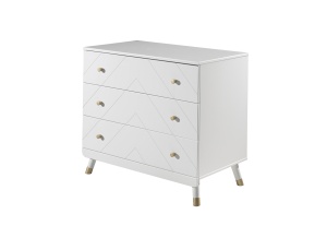Set Mobilier Complet pentru Bebeluși, 4 Piese, Alb Satinat (Pin Masiv și MDF) – Billy – Vipack - Img 6