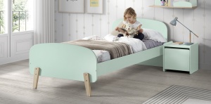 Set Mobilier Kiddy pentru Camera Copii – Pat 90x200 cm și Noptieră – Verde Mentă – Vipack - Img 2