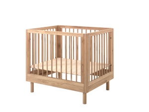 Țarc Bebelus Forrest Oak, 95 x 75 cm, din Lemn Masiv de Stejar, Natur – Vipack - Img 5