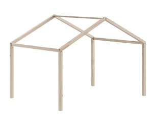 This DALLAS combination in natural consists of a house bed (140 x 200 cm) with bed drawer and safety rail. - Img 5