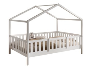 This DALLAS combination in white consists of a house bed (140 x 200 cm) and safety rail.