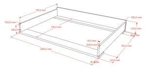 This ILYAS combination consists of a baby bed (60 × 120 cm) with a dresser and matching changing board. - Img 12