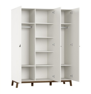 This SEZANE combination in clay consists of a bed (90 x 200 cm), a bedside table, a 3-door wardrobe and a dresser with 3 drawers. - Img 4