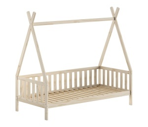 TIPI BED WITH FENCE 90 X 200 CM NATURAL