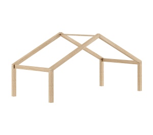 Acoperiș Forrest Beech pentru Transformare Pat Cabină în Pat Căsuță, din Lemn de Fag, Natur – Vipack - Img 2