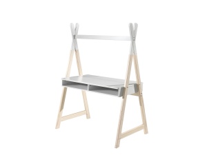 Birou pentru copii Tipi din lemn masiv de pin și MDF lăcuit – colecția Kiddy – Vipack - Img 2