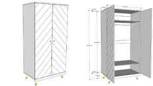 Dulap BILLY cu 2 Uși pentru Copii, Alb Satinat (MDF) – Billy – Vipack - Img 3