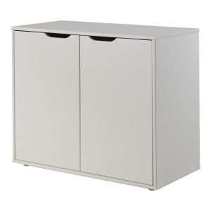 Dulap cu 2 uși din colecția Pino, din MDF lăcuit alb, cu raft interior – Vipack - Img 2