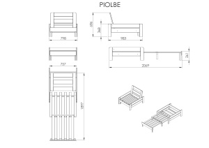 Fotoliu - Canapea extensibilă PINO, culoare gri – Vipack - Img 3