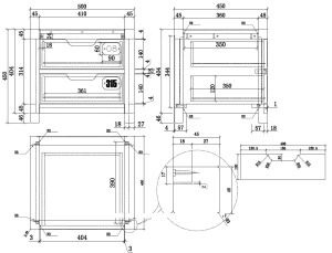 Noptieră Copii ALEX, Pin Masiv, 2 Sertare, Stil Industrial – Vipack - Img 3