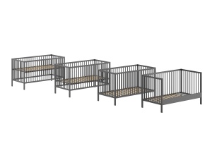 Pat bebeluși/copii mici DINO, antracit, 70x140 cm – Vipack - Img 6