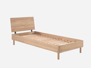 Pat Forrest Oak pentru Camera Copii, 90x200 cm, din Lemn Masiv de Stejar, Natur – Vipack - Img 2
