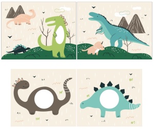 Pat supraetajat PINO, natur lăcuit, cu perdea de joacă DINO – Vipack - Img 4