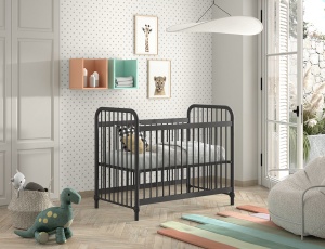 Pătuț Bebeluși BRONXX, Negru, 60 x 120 cm (Metal) – BRONXX – Vipack - Img 5