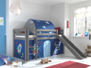 PINO PAT SEMI-INALT cu tobogan, cortină și tunel Astro. - Img 2