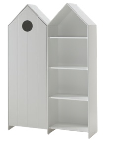 Set 2 Dulapuri pentru Copii Căsuță, Alb, (MDF) – CASAMI – Vipack - Img 2