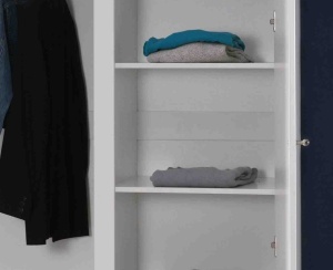 Set 2 Polițe Suplimentare Lara, pentru Dulap cu 3 Uși, Alb – Vipack