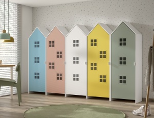 Set 5 Dulapuri Căsuță, Multicolor, (MDF) – CASAMI– Vipack - Img 4