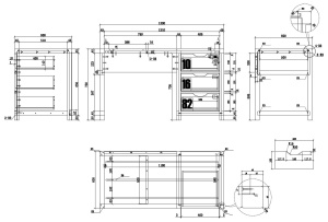 Set Birou și Bibliotecă Copii ALEX, Pin Masiv, Design Industrial – Vipack - Img 3