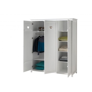 Set Mobilier Cameră Copii AMORI, 6 Piese, Alb, Stil Romantic – Vipack - Img 10
