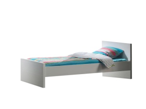 Set Mobilier Cameră Lara pentru Copii/Tineri, Alb – Pat 90x200 cm, Noptieră, Dulap 2 Uși și Birou – Vipack - Img 4