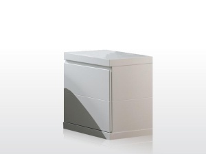 Set Mobilier Cameră Lara pentru Copii/Tineri, Pat 90x200 cm, Sertar Pat, Noptieră, Dulap 2 Uși, Birou, Trolley Birou și Polițe Perete, Alb – Vipack - Img 6