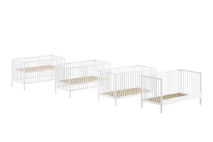 Set Pat bebeluși/copii mici DINO 70x140 cm și Masă de înfășat DINO, alb – Vipack - Img 7