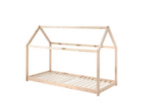 Set Pat Căsuță cu Saltea, Natural, 90 x 200 cm (Pin Masiv) – CABANE – Vipack - Img 4