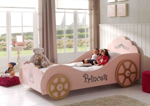Set Pat Royal Princess Pinky și Saltea pentru Copii, 2 Piese, Roz (MDF) – Auto – Vipack - Img 1