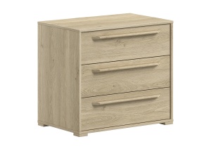 Set SAM în finisaj de stejar este format dintr-un Pat copii (90 x 200 cm), o bibliotecă, o comodă cu 2 uși și o comodă cu 3 sertare. - Img 6