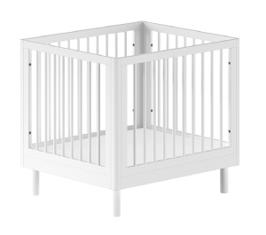 Țarc Bebelus Forrest Beech, 95 x 75 cm, din Lemn Masiv de Fag, Alb – Vipack - Img 2