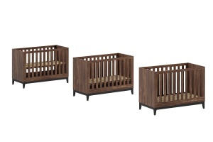 This ILYAS combination consists of a baby bed (60 × 120 cm), a chest of drawers with changing board, and a 3 door wardrobe. - Img 5