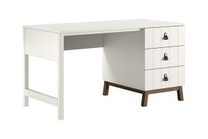 This SEZANE combination in clay consists of a bed (90 x 200 cm), a bedside table, a 2-door wardrobe and a desk. - Img 5