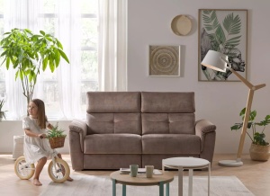 Canapea Anie Relax Electric, 196 cm, 2 locuri, structură fixă din lemn de pin + MDF, mecanism electric de înclinare sincronizată - Img 4