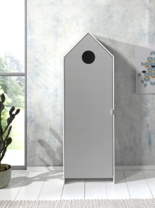 Dulap pentru Copii Căsuță, Gri, (MDF) – CASAMI – Vipack - Img 1