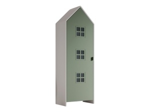 Dulap pentru Copii Căsuță, Verde, (MDF) – CASAMI – Vipack - Img 2